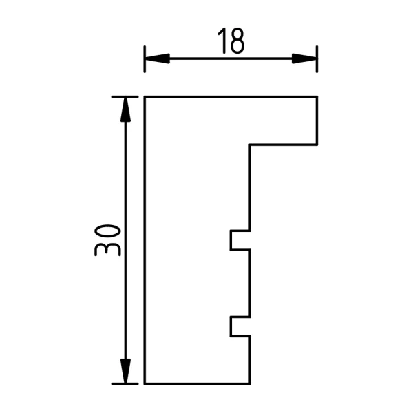 Holz-Bilderrahmen Profil 2430 Maßanfertigung Eiche | Normalglas (2 mm)