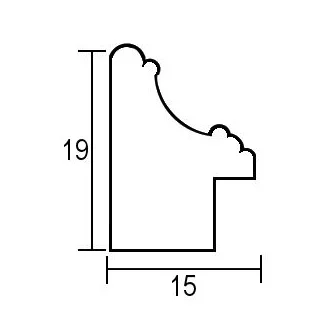 Holz-Bilderrahmen Profil 2440 Maßanfertigung Hellbraun | Normalglas (2 mm)