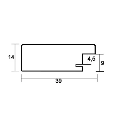 Holz-Bilderrahmen Profil Top Pro breit 30x40 cm | schwarz | Normalglas (2 mm)