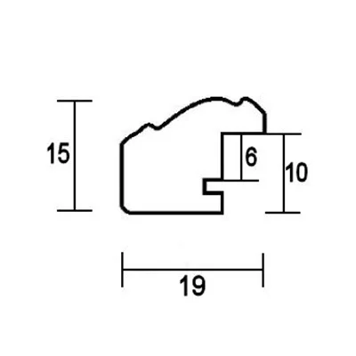 Holz-Bilderrahmen Profil 32 grau-blau | Normalglas (2 mm)