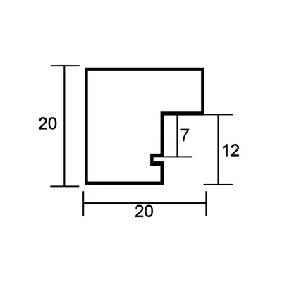 Holz-Bilderrahmen Profil 33 Maßanfertigung schwarz | Normalglas (2 mm)