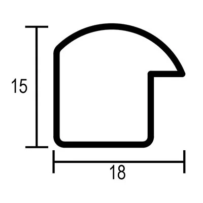 Holz-Bilderrahmen Profil 45 Maßanfertigung natur | Normalglas (2 mm)