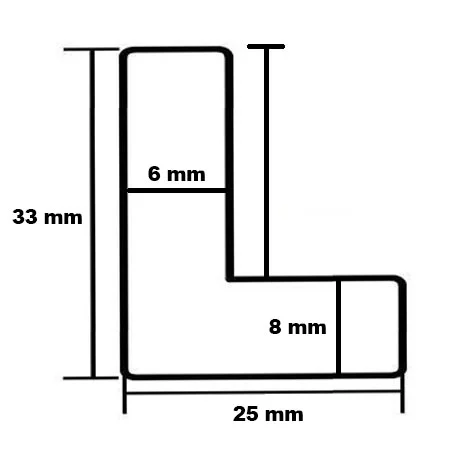 Schattenfugenrahmen 50F schmal 21x29,7 cm (A4) | weiß | Leerrahmen (ohne Glas und Rückwand)