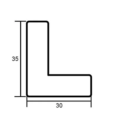 Schattenfugenrahmen Profil 50K, Weiß 20x20 cm | Weiß | Leerrahmen (ohne Glas und Rückwand)