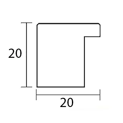 Holz-Bilderrahmen Profil Top Cube 7x10 cm | schwarz | Normalglas (2 mm)