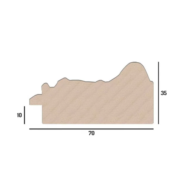 Barock-Bilderrahmen Karol 50x70 cm | Gold | Kunstglas (1 mm)