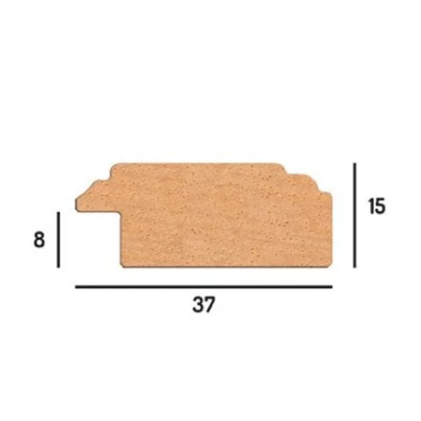 Holz-Bilderrahmen Valentina 50x70 cm | Braun mit goldenem Streifen | Kunstglas (1 mm)