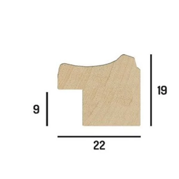 Holz-Bilderrahmen Wanda 50x70 cm | Gold matt | Kunstglas (1 mm)