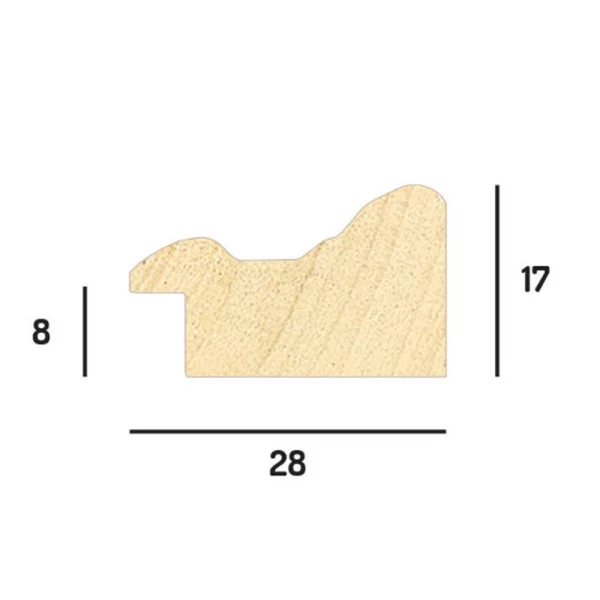 Holz-Bilderrahmen Pavel 50x70 cm | Natur | Kunstglas (1 mm)