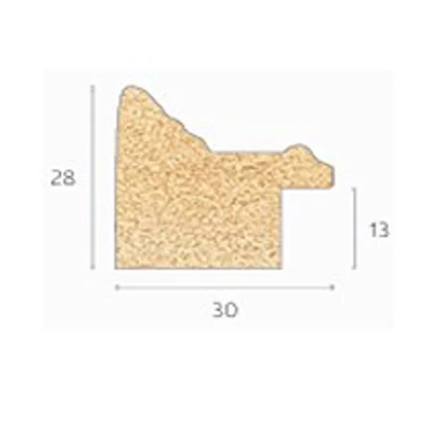 Kunststoffrahmen Zielnik 50x70 cm | Gold | Kunstglas (1 mm)