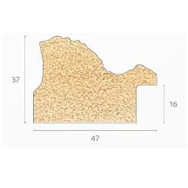 Kunststoffrahmen Boruta 50x70 cm | Gold | Kunstglas (1 mm)