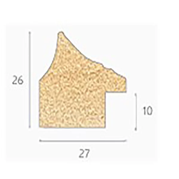 Kunststoffrahmen Krak 50x70 cm | Schwarz mit Gold | Kunstglas (1 mm)