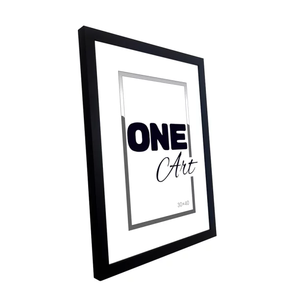 Kunststoff-Bilderrahmen Slawina 50x70 cm | schwarz | Kunstglas (1 mm)