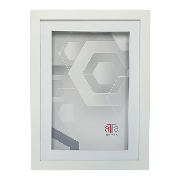 Holz Bilderrahmen Draw zum Öffnen - für DIN A4 Bilder 21x29,7 cm (DIN A4) | weiß | Kunstglas (1 mm)
