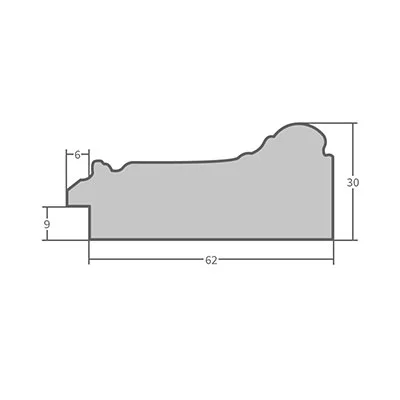 Cadre en bois exclusif Gjain sur mesure blanc | verre standard (2 mm)