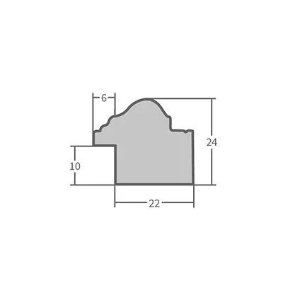 Exklusiv-Holzrahmen Sonderzuschnitt Shab Silber | Antireflexglas mattiert (2 mm)
