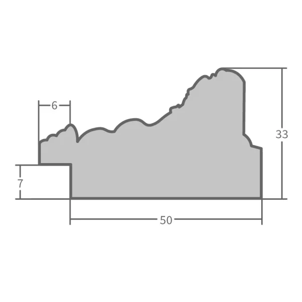 Exklusiver Holz-Bilderrahmen Bando nach Maß Gold | Normalglas (2 mm)