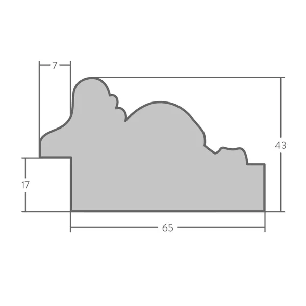 Exklusiver Holz-Bilderrahmen Pedro 20x30 cm | Gold | Normalglas (2 mm)