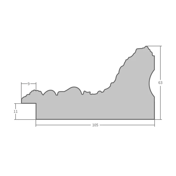 Exklusiver Holz-Bilderrahmen Lukanda 20x30 cm | Gold | Normalglas (2 mm)