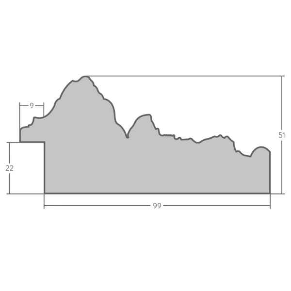 Wandspiegel Catema nach Maß - Exklusivrahmen Gold | Spiegel (2 mm)