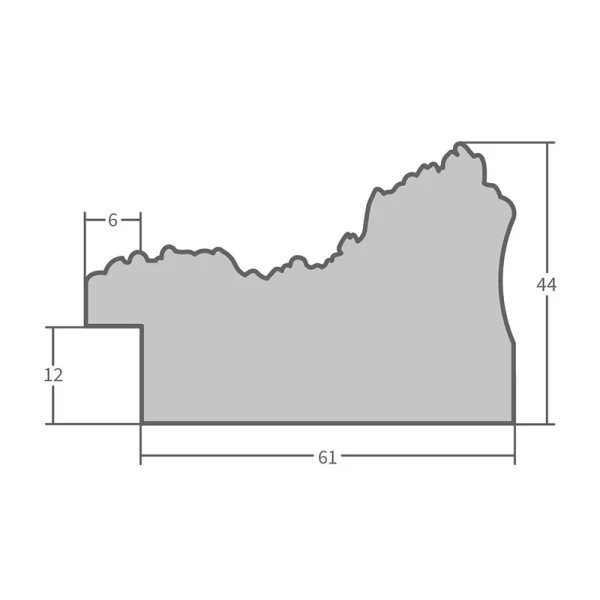 Exklusiver Holz-Bilderrahmen Sumbu nach Maß Gold | Normalglas (2 mm)