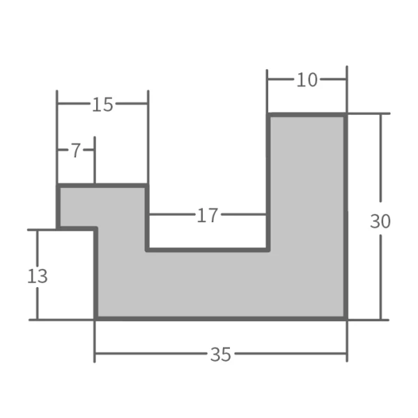 Wandspiegel Kelani nach Maß Schwarz, gemasert | Spiegel (2 mm)