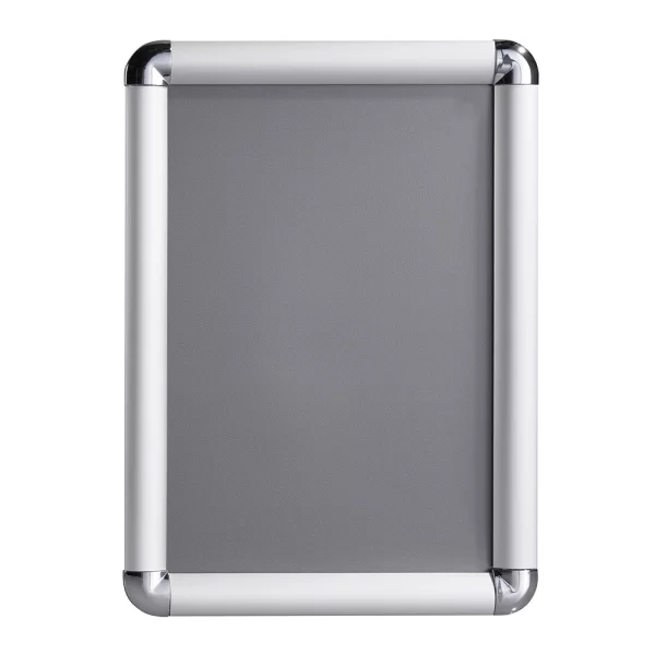 25 mm Klapprahmen Rondo 21x29,7 cm (A4) | silber | Kunstglas mattiert (1 mm)