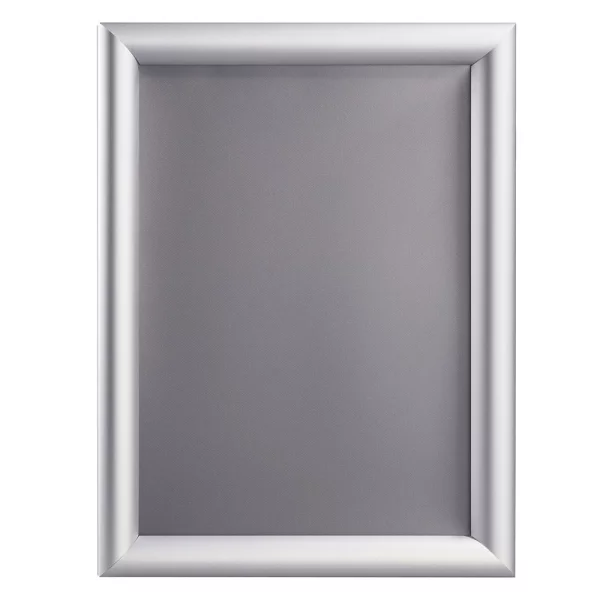 25 mm Sicherheits-Klapprahmen DIN A4 21x29,7 cm (A4) | silber | Kunstglas mattiert (1 mm)
