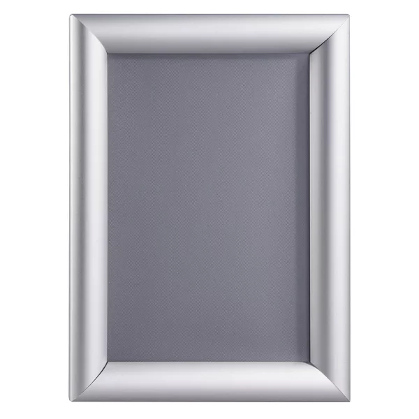 25 mm Sicherheits-Klapprahmen DIN A5 14,8x21 cm (A5) | silber | Kunstglas mattiert (1 mm)