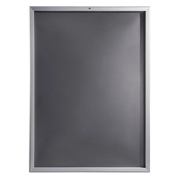 32 mm Klapprahmen, abschließbar, wetterfest 70,7x100 cm (B1) | silber | Kunstglas mattiert (1 mm)