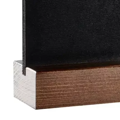 Tischaufsteller mit Kreidetafel A4 hoch | dunkelbraun