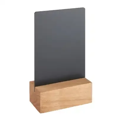 Tischaufsteller mit Kreidetafel 10x7 cm | braun