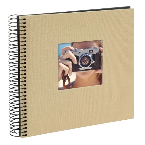 Spiralalbum Bella Vista - 40 schwarze Seiten zum Einkleben (20x20 cm) 20x20 cm (40 Seiten) | beige