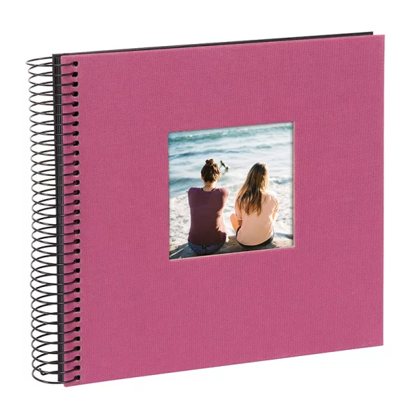 Spiralalbum Bella Vista - 40 schwarze Seiten zum Einkleben (20x20 cm) 20x20 cm (40 Seiten) | fuchsia