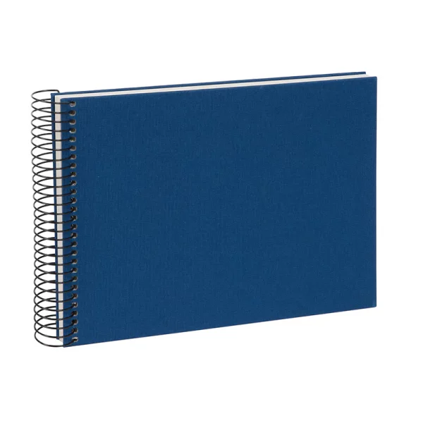 Spiralalbum Bella Vista - 40 weiße Seiten zum Einkleben (17x24 cm) 24x17 cm (40 Seiten) | blau