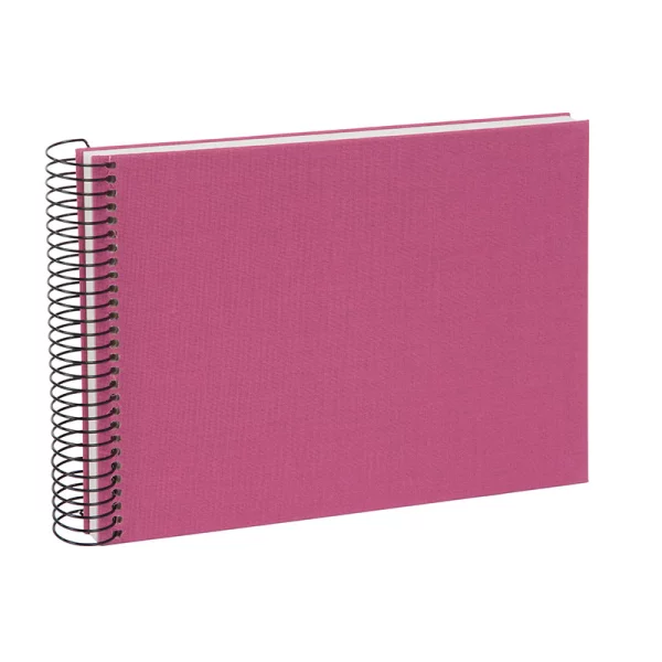 Spiralalbum Bella Vista - 40 weiße Seiten zum Einkleben (17x24 cm) 24x17 cm (40 Seiten) | fuchsia