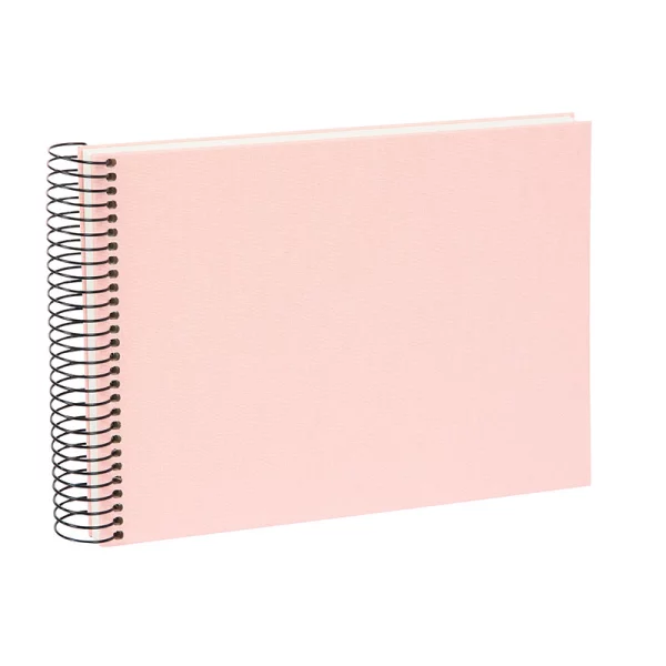 Spiralalbum Bella Vista - 40 weiße Seiten zum Einkleben (17x24 cm) 24x17 cm (40 Seiten) | rosé