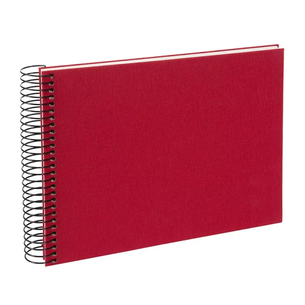 Spiralalbum Bella Vista - 40 weiße Seiten zum Einkleben (17x24 cm) 24x17 cm (40 Seiten) | rot