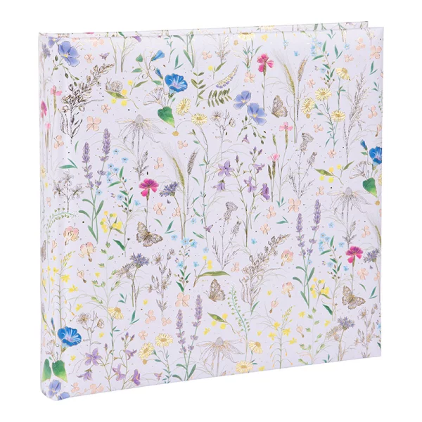 Fotoalbum Summer Meadow - 60 weiße Seiten zum Einkleben (25x25 cm) 25x25 cm (60 Seiten) | lila
