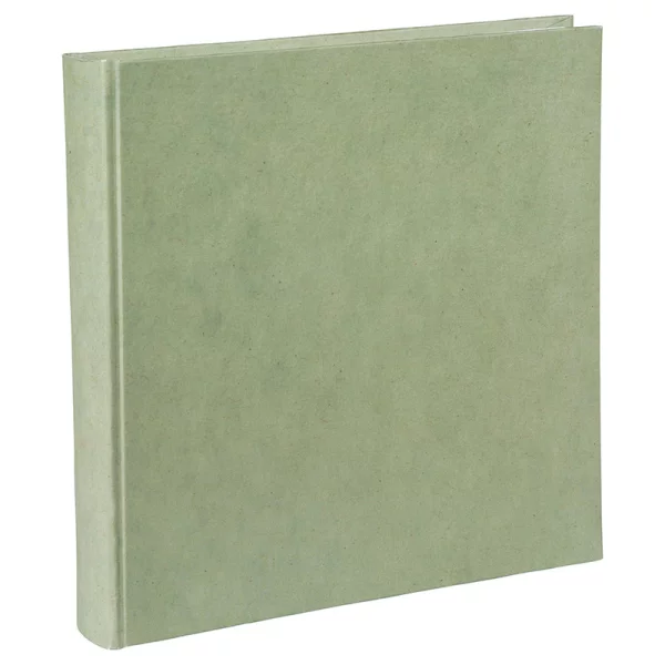Fotoalbum aus Hanf mit 60 weißen Seiten zum Einkleben, 25x25 cm 25x25 cm (60 Seiten) | Smoke Green