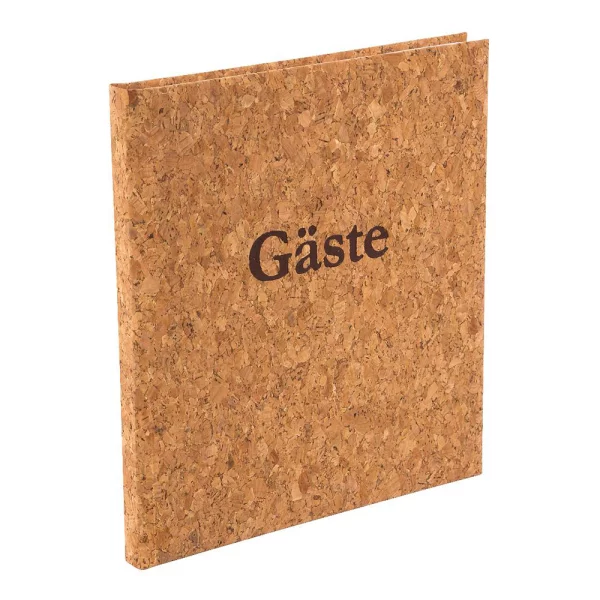 Gästebuch Kork mit 176 weißen Seiten, 23x25 cm 23x25 cm (176 Seiten)