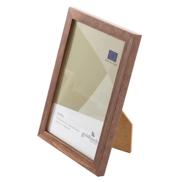 Holz-Fotorahmen Skandi 10x15 cm | Braun | Normalglas (2 mm)