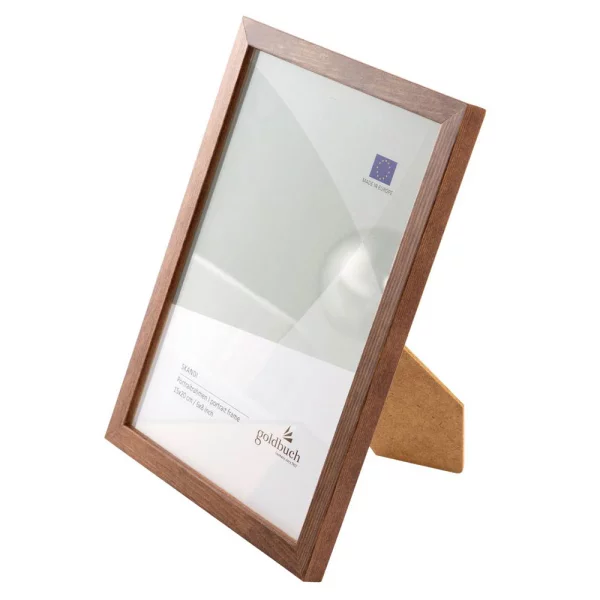 Holz-Fotorahmen Skandi 15x20 cm | Braun | Normalglas (2 mm)