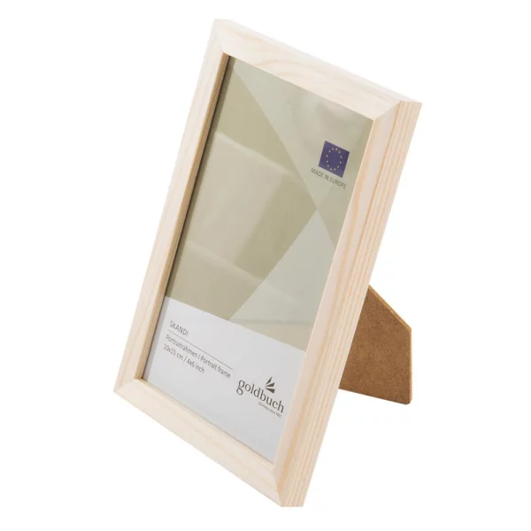 Holz-Bilderrahmen Skandi 10x15 cm | Natur | Normalglas (2 mm)