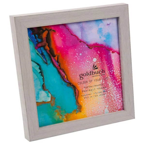 Kunststoff Bilderrahmen Colour up your life 15x15 cm | hellgrau | Normalglas (2 mm)