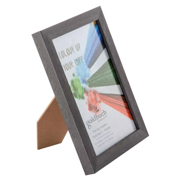 Kunststoff-Bilderrahmen "Colour up your life" 13x18 cm | dunkelgrau | Normalglas (2 mm)
