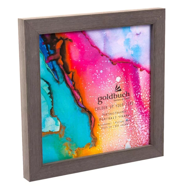 Kunststoff Bilderrahmen Colour up your life 15x15 cm | dunkelgrau | Normalglas (2 mm)