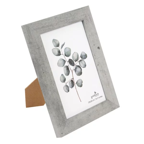 Portraitrahmen in Betonoptik (MDF) 13x18 cm | grau | Normalglas (2 mm)