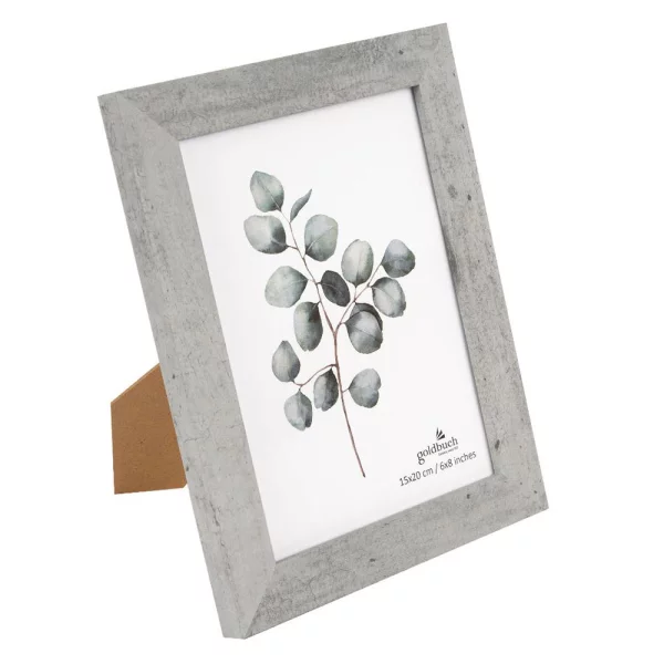 Fotorahmen in Betonoptik (MDF) 15x20 cm | grau | Normalglas (2 mm)