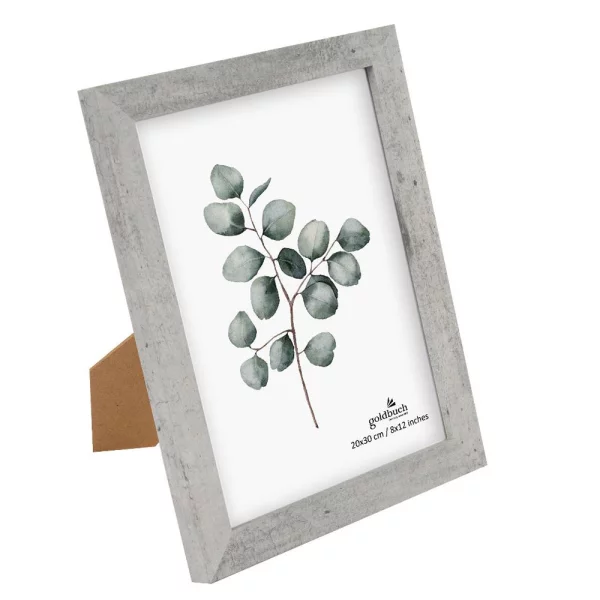 Fotorahmen in Betonoptik (MDF) 20x30 cm | grau | Normalglas (2 mm)